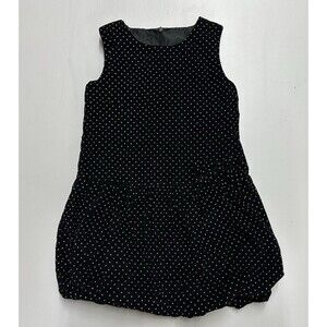 GRD Kids  Girls size 8 black with pink dots sleeveless dress with back zipper